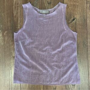 Norton McNaughton Tank Top Light Purple Metallic Petite Medium